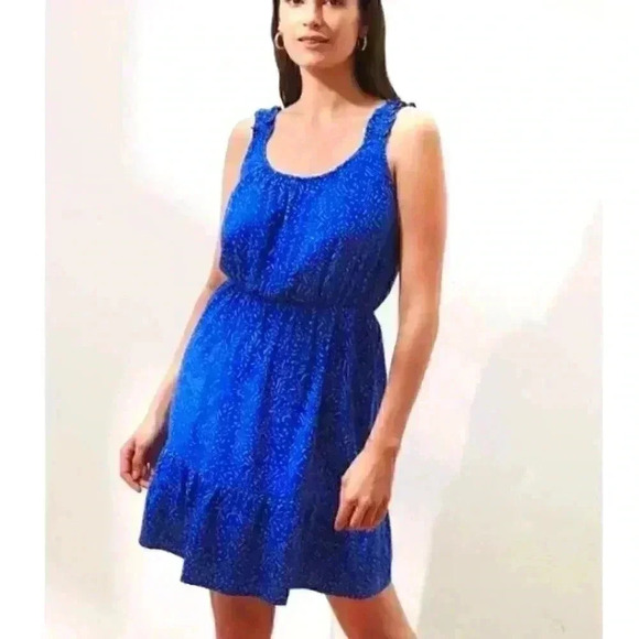 Banana Republic Ruffle Fit-And-Flare Dress - Picture 1 of 12